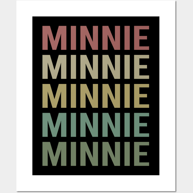 Colorful Text Art - Minnie Name Wall Art by PaulJGumber